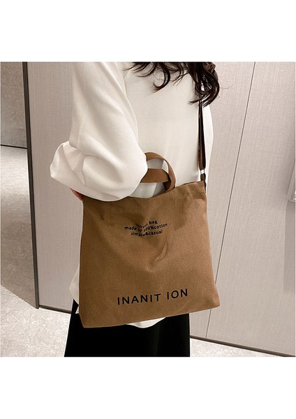 Tuval Kadın Crossbody Çanta, Kalınlaştırılmış Tuval Çanta, Büyük Kapasiteli Moda Rahat Bayan Çanta (Yurt Dışından) fırsatları