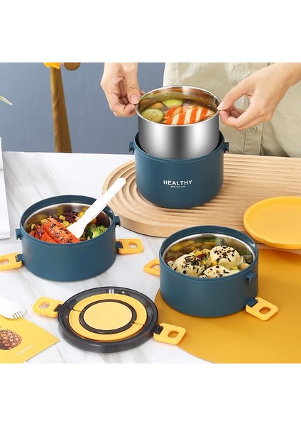 304 Paslanmaz Çelik Çok Katmanlı Yalıtım Yemek Kabı Kadın Bento Kutusu Yemek Kabı Ofis Çalışanı Öğrenciler Taşınabilir Pirinç Kovası Yalıtım Kovası (Yurt Dışından) fırsatları