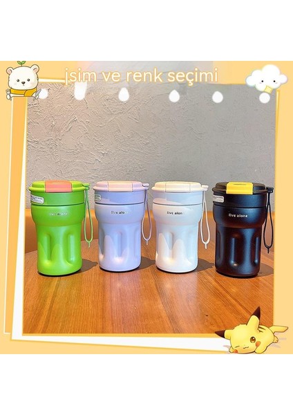 Su Bardağı Yaz Kızlar Yüksek Değerli Termos Saman Basit Taşınabilir Kahve Fincanı Ins Rüzgar Yalıtım Su Bardağı (Yurt Dışından)