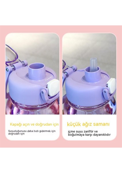 Shangtai Su Bardağı Küçük Soğuk Fincan Süper Büyük Su Isıtıcısı Spor Fitness Uzay Fincanı Açık Taşınabilir Büyük Kapasiteli Hasır Bardak (Yurt Dışından)