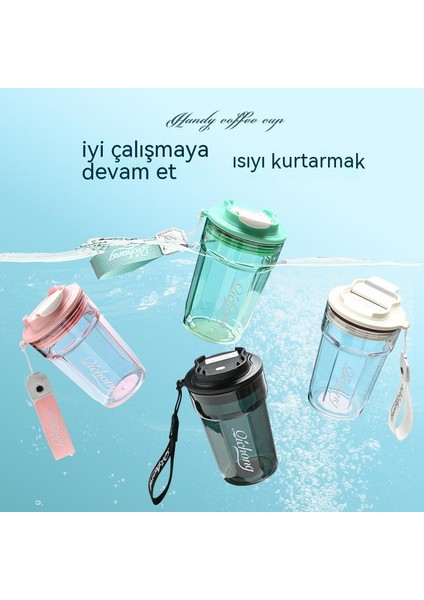 Kahve Fincanı Çocuk Su Bardağı Taşınabilir Öğrenci Açık Spor Plastik Bardak Yüksek Değerli Yaz Damla Geçirmez Hediye (Yurt Dışından) fiyatları
