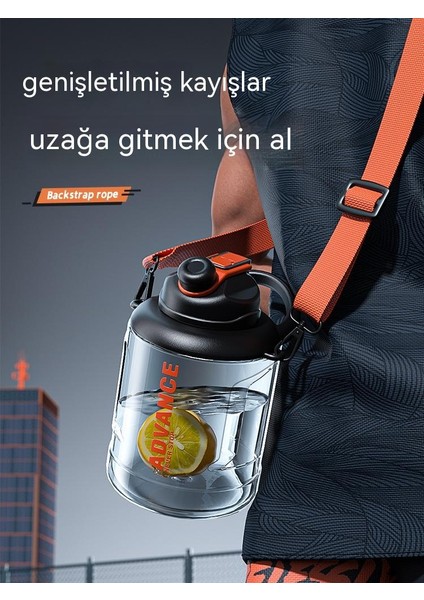 Büyük Kapasiteli Su Bardağı Erkek Yüksek Sıcaklığa Dayanıklı Plastik Şişe Spor Su Şişesi Büyük Ton Tonluk Kova Yaz Büyük Göbek Uzay Kupası (Yurt Dışından) modelleri