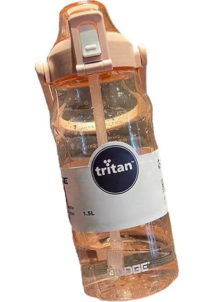 Xile Dodge Büyük Kapasiteli Kız Yüksek Değerli Saman Bardak 1500 ml Büyük Göbek Su Isıtıcısı Plastik Taşınabilir Bardak Erkekler (Yurt Dışından)