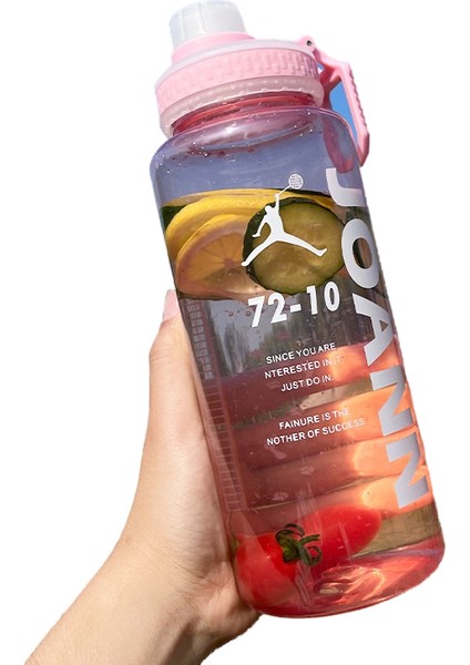 Yaz Büyük Kapasiteli Plastik Bardak Şeffaf Mat Flip Spor Su Bardağı Kadın ve Erkek Su Bardağı Öğrenci Taşınabilir Uzay Fincanı (Yurt Dışından)