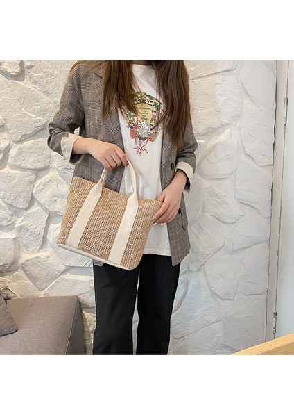 Dokuma Bayan Çanta, Tek Omuz Çapraz Çapraz Hasır Çanta, Büyük Kapasiteli Yaz Bayan Çanta, Turizm Tatil Plaj Çanta (Yurt Dışından) fiyatları