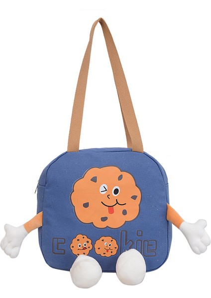 Sevimli Çizgi Film Tuval Omuz Çantası, Komik Tat Çantası, Aşınmaya Dayanıklı Kadın Çantası, Baskılı Çapraz Çantası (Yurt Dışından)