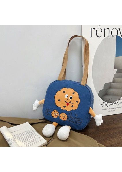 Sevimli Çizgi Film Tuval Omuz Çantası, Komik Tat Çantası, Aşınmaya Dayanıklı Kadın Çantası, Baskılı Çapraz Çantası (Yurt Dışından) fırsatları