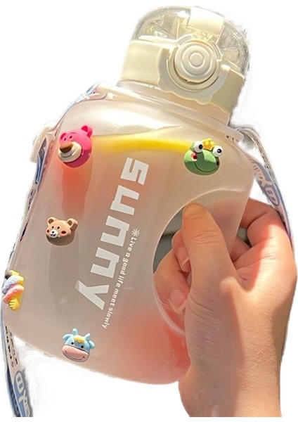 Taşınabilir Aksesuarlı Taşıma Askılı Pipetli Sağlıklı Plastik Su Şişesi (Yurt Dışından)