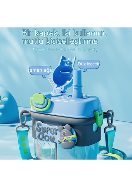 Yaz Yeni Su Bardağı Bölme Çift Içki Bardağı Çocuk Su Bardağı Öğrenci Kız Yüksek Değerli Sevimli Plastik Bardak Pipet Bardak (Yurt Dışından) modelleri