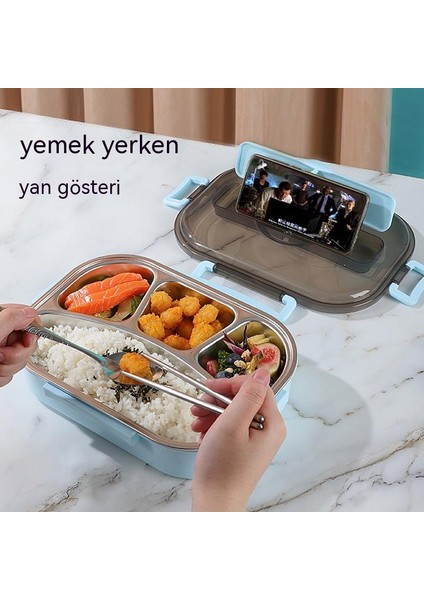 Öğle Yemeği Kutusu 304 Paslanmaz Çelik Bölme Bento Kutusu Kalınlaştırılmış Isı Yalıtımı Isıtma Fast Food Kutusu Öğrenci Ofis Çalışanı Yolcu Öğle Yemeği Kutusu (Yurt Dışından)