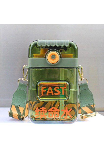 Net Kırmızı Çift Içme Borusu Bardak Yaratıcı Kare Su Bardağı Kadın Gelgit Küp Yüksek Değerli Plastik Taşınabilir Çapraz Çapraz Çocuk Su Bardağı (Yurt Dışından)