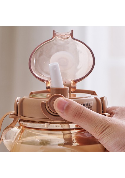 Sevimli Ayı Su Isıtıcısı Açık Taşınabilir Çizgi Film Ayı Bardak Pipet Plastik Pipet Bardak Büyük Kapasiteli Su Bardağı (Yurt Dışından) fiyatları
