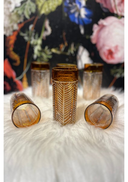Palm Amber 6'lı Meşrubat Bardağı