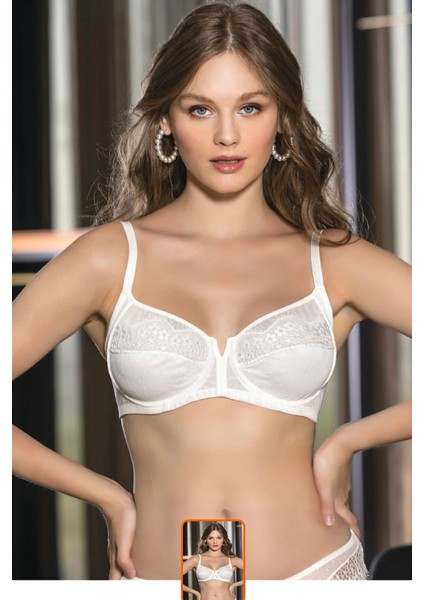 GALLIPOLI-11400-KADIN Balenli Toparlayıcı Minimizer Sütyen-Ekru