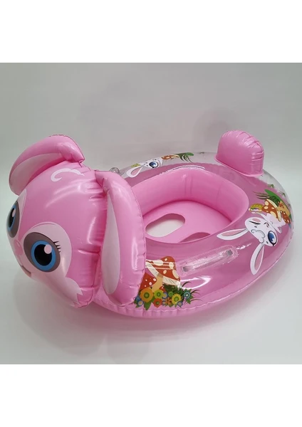 Kelebek Oyuncak Tavşan Şekilli Tutmalı Bebek Simidi (Baby Float - Bebek Flatörü)