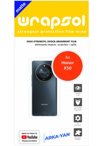 Honor X50 Mat Arka ve Yan Kaplama Koruyucu Film