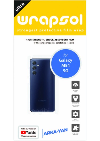 Samsung Galaxy M54 5g Arka ve Yan Kaplama Koruyucu Poliüretan Film