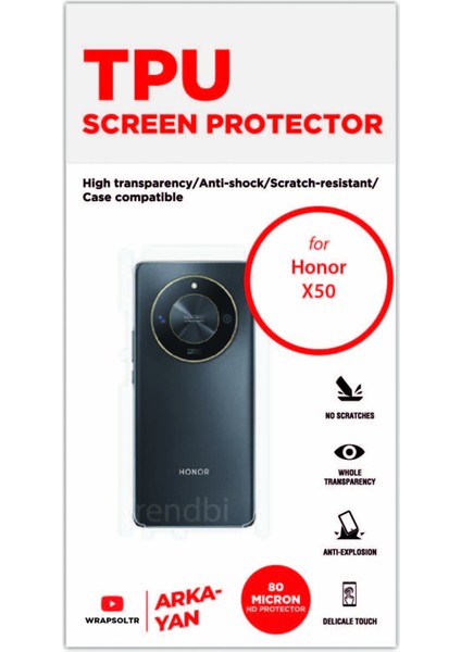 Honor X50 Arka ve Yan Kaplama Koruyucu Hd Film