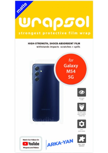 Samsung Galaxy M54 5g Mat Arka ve Yan Kaplama Koruyucu Film fiyatları