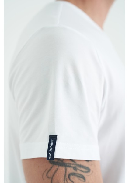 Calvin Beyaz Basic Erkek T-Shirt - 88245