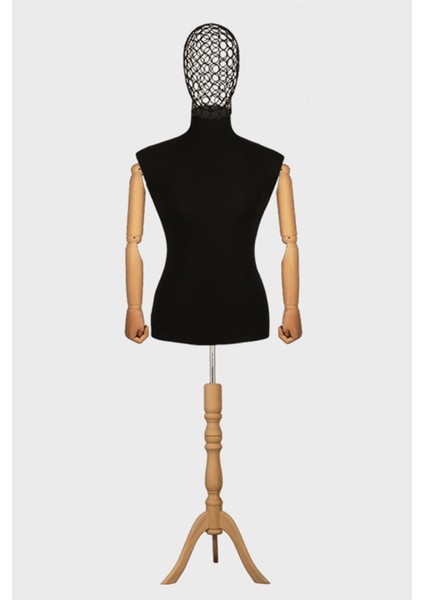 Erkek Tel Kafalı Ahşap Kollu Terzi Mankeni