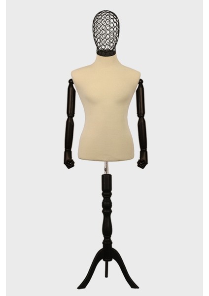 Erkek Tel Kafalı Ahşap Kollu Terzi Mankeni