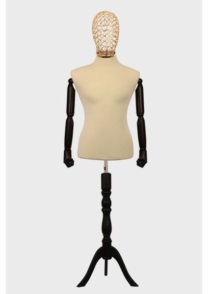 Erkek Tel Kafalı Ahşap Kollu Terzi Mankeni