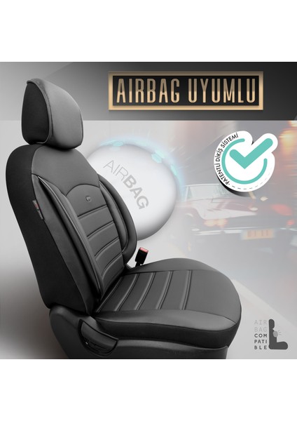 Inspire Design Premium Deri Ekstra Destekli Universal Oto Koltuk Kılıfı Tam Set