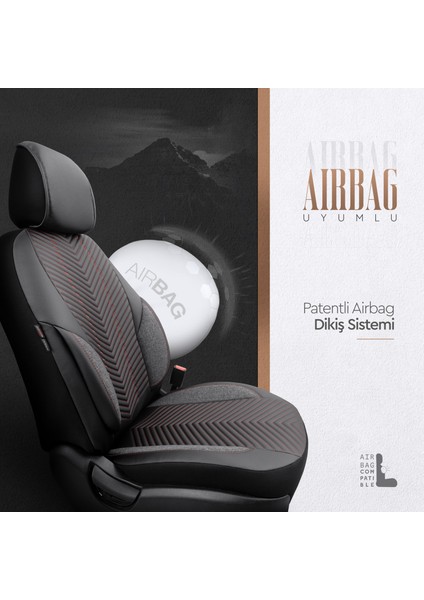 Advanced Design Özel Tasarım Premium Deri-Keten Ekstra Destekli Universal Oto Koltuk Kılıfı Tam Set fırsatları