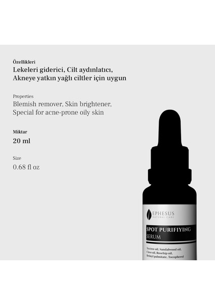 - Spot Purifying Serum, Sivilce Karşıtı Serum fiyatları