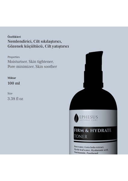 - Firm & Hydrate Toner Tüm Cilt Tiplerine Uygun Yoğun Nemlendirici Tonik fiyatları