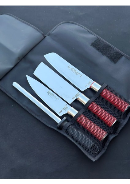 Red Craft Şef Çantalı Bıçak Seti 4 Parça