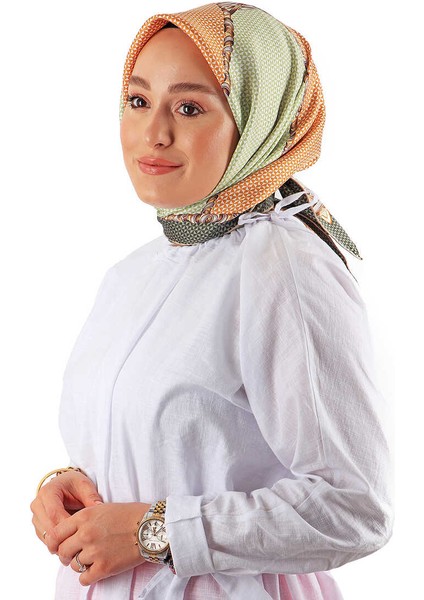 Haki Hasır Desen Twill İpek Eşarp fiyatları