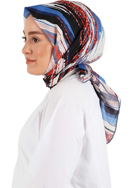 Indigo Fırça Desen Soft Eşarp