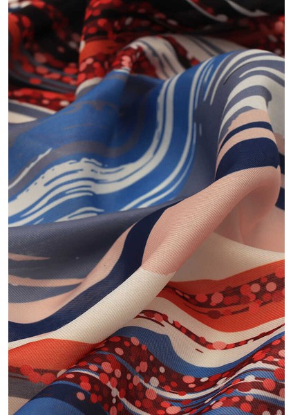 Indigo Fırça Desen Soft Eşarp