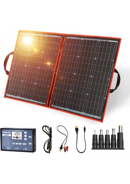 Güneş Enerji Paneli 100W Katlanır Portatif Solar Panel Monokristal Panel Teknolojisi