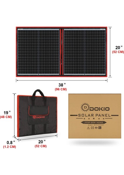 Güneş Enerji Paneli 100W Katlanır Portatif Solar Panel Monokristal Panel Teknolojisi