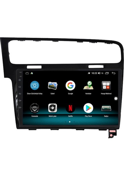 Vw Golf 7 Android 10 Multimedya Carplay 2gb Ram + 32GB HDD Navigasyon Ekran