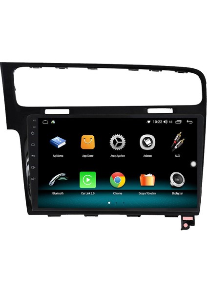 Vw Golf 7 Android 10 Multimedya Carplay 2gb Ram + 32GB HDD Navigasyon Ekran