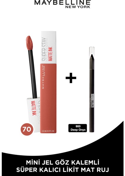 Maybelline New York Super Stay Matte Ink Likit Mat Ruj - 70 Amazonian Mini Tattoo Liner Li