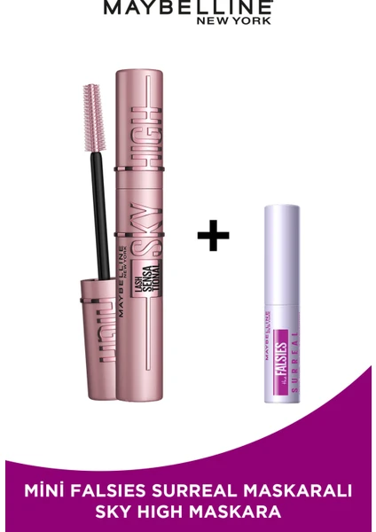 Maybelline New York Lash Sensational Sky High Maskara Mini Falsies Surreal Maskara Hediyeli