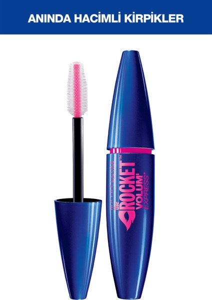 Maybelline New York Volum' Express Rocket Ekstra Siyah Maskara Mini Falsies Surreal Maskara Hediyeli