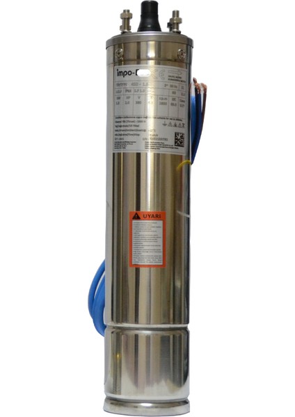 Rd Pompa Motor 4SD12/08 Bronz Başlıklı 2 hp Trifaze Derin Kuyu Dalgıç Pompa