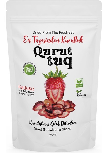 Kurutulmuş Çilek Dilimleri 50GR
