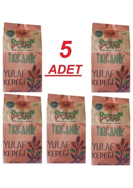 Organik Yulaf Kepeği 5 Adet x 400 gr