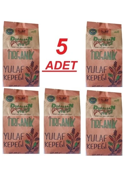 Organik Yulaf Kepeği 5 Adet x 400 gr