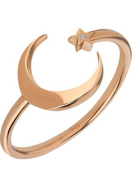 Pırlanta Ay Yıldız Yüzük 0442R0029