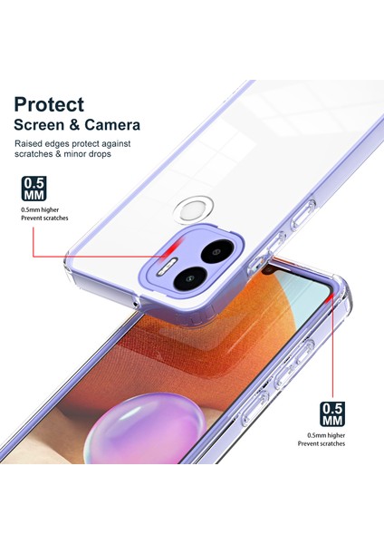 Xiaomi Redmi A1+ 4g/redmi A2+ 4g/poco C50 4g Tpu+ Pc Temiz Telefon Kılıf Önleme Önleyici Kapak (Yurt Dışından) fiyatları