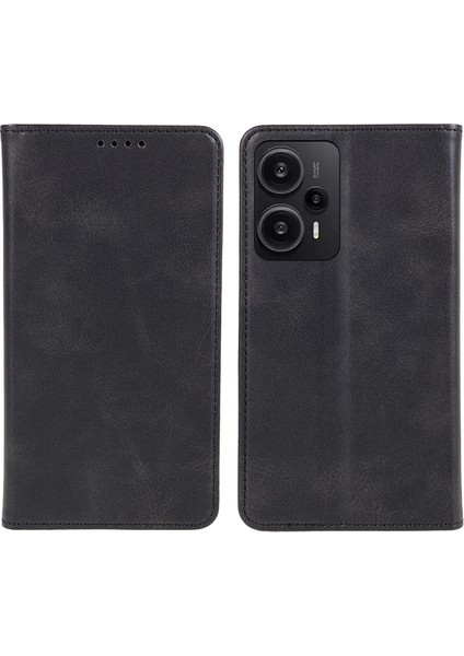 Lr Joyful Xiaomi Redmi Note 12 Turbo/poco F5 5g Pu Deri Kaplamalı Tpu Stand Anti Drop Telefon Kılıf Buzağı Doku Cüzdanı Kapağı (Yurt Dışından)