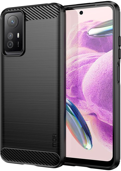 Xiaomi Redmi Note 12S 4g Karbon Fiber Telefon Kılıfı Fırçalanmış Tpu Arka Kapak (Yurt Dışından)